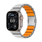 Magnetic Clasp One Beads Silicone Titanium Alloy Watch Band, For Apple Watch 46mm / 49mm / 45mm / 44mm, For Apple Watch 42mm / 41mm / 40mm / 38mm