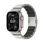 Magnetic Clasp One Beads Silicone Titanium Alloy Watch Band, For Apple Watch 46mm / 49mm / 45mm / 44mm, For Apple Watch 42mm / 41mm / 40mm / 38mm