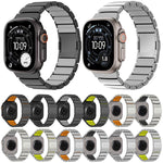 Magnetic Clasp One Beads Silicone Titanium Alloy Watch Band, For Apple Watch 46mm / 49mm / 45mm / 44mm, For Apple Watch 42mm / 41mm / 40mm / 38mm