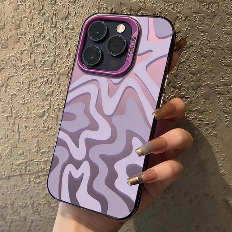 غطاء هاتف من PC ثنائي الطبقة مع نمط خطوط متموجة ومطفأ IMD، لهواتف iPhone 15 Pro Max، iPhone 15 Pro، iPhone 15 Plus، iPhone 15، iPhone 14 Plus، iPhone 14، iPhone 14 Pro، iPhone 14 Pro Max، iPhone SE 2022 / SE 2020 / 7 / 8