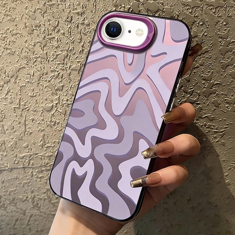 غطاء هاتف من PC ثنائي الطبقة مع نمط خطوط متموجة ومطفأ IMD، لهواتف iPhone 17e / 16e، iPhone 17 Pro Max، iPhone 17 Pro، iPhone 17، iPhone Air، iPhone 16 Pro Max، iPhone 16 Pro، iPhone 16 Plus، iPhone 16