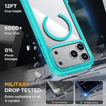 غطاء هاتف أكريليك كامل التغطية مغناطيسي مع مشبك خلفي، لهواتف iPhone 17 Pro Max، iPhone 17 Pro، iPhone 17، iPhone Air، iPhone 16 Pro Max، iPhone 16 Pro
