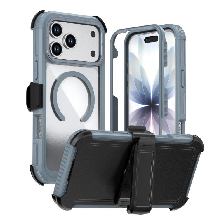 غطاء هاتف أكريليك كامل التغطية مغناطيسي مع مشبك خلفي، لهواتف iPhone 17 Pro Max، iPhone 17 Pro، iPhone 17، iPhone Air، iPhone 16 Pro Max، iPhone 16 Pro