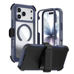 غطاء هاتف أكريليك كامل التغطية مغناطيسي مع مشبك خلفي، لهواتف iPhone 17 Pro Max، iPhone 17 Pro، iPhone 17، iPhone Air، iPhone 16 Pro Max، iPhone 16 Pro