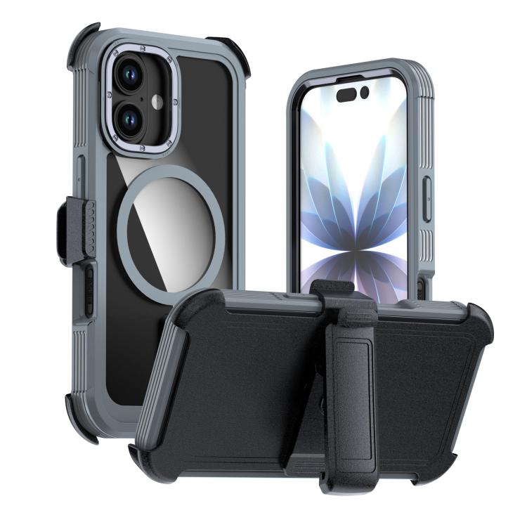 غطاء هاتف أكريليك كامل التغطية مغناطيسي مع مشبك خلفي، لهواتف iPhone 17 Pro Max، iPhone 17 Pro، iPhone 17، iPhone Air، iPhone 16 Pro Max، iPhone 16 Pro