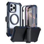غطاء هاتف أكريليك كامل التغطية مغناطيسي مع مشبك خلفي، لهواتف iPhone 17 Pro Max، iPhone 17 Pro، iPhone 17، iPhone Air، iPhone 16 Pro Max، iPhone 16 Pro