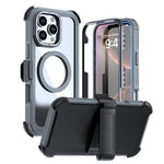 غطاء هاتف أكريليك كامل التغطية مغناطيسي مع مشبك خلفي، لهواتف iPhone 17 Pro Max، iPhone 17 Pro، iPhone 17، iPhone Air، iPhone 16 Pro Max، iPhone 16 Pro