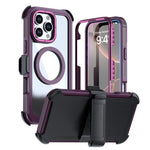 غطاء هاتف أكريليك كامل التغطية مغناطيسي مع مشبك خلفي، لهواتف iPhone 17 Pro Max، iPhone 17 Pro، iPhone 17، iPhone Air، iPhone 16 Pro Max، iPhone 16 Pro