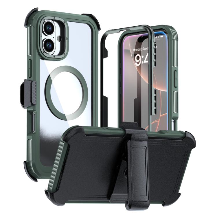 Acrylic Full Coverage Magnetic Phone Case with Back Clip, For iPhone 16 Plus, For iPhone 16, For iPhone 15 Pro Max, For iPhone 15 Pro, For iPhone 15 Plus / 14 Plus, For iPhone 15