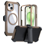 غطاء هاتف أكريليك كامل التغطية مع مشبك خلفي مغناطيسي، لهواتف iPhone 14 / 13، iPhone 14 Pro، iPhone 14 Pro Max، iPhone 13 Pro Max، iPhone 13 Pro، iPhone 12 / 12 Pro