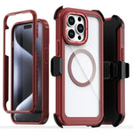 غطاء هاتف أكريليك كامل التغطية مع مشبك خلفي مغناطيسي، لهواتف iPhone 14 / 13، iPhone 14 Pro، iPhone 14 Pro Max، iPhone 13 Pro Max، iPhone 13 Pro، iPhone 12 / 12 Pro
