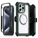 غطاء هاتف أكريليك كامل التغطية مع مشبك خلفي مغناطيسي، لهواتف iPhone 14 / 13، iPhone 14 Pro، iPhone 14 Pro Max، iPhone 13 Pro Max، iPhone 13 Pro، iPhone 12 / 12 Pro