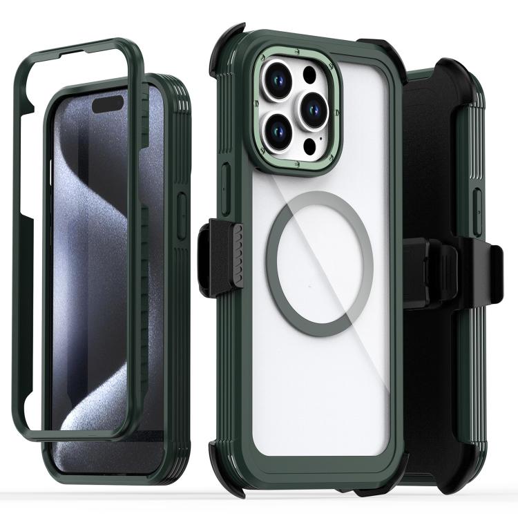 غطاء هاتف أكريليك كامل التغطية مع مشبك خلفي مغناطيسي، لهواتف iPhone 14 / 13، iPhone 14 Pro، iPhone 14 Pro Max، iPhone 13 Pro Max، iPhone 13 Pro، iPhone 12 / 12 Pro