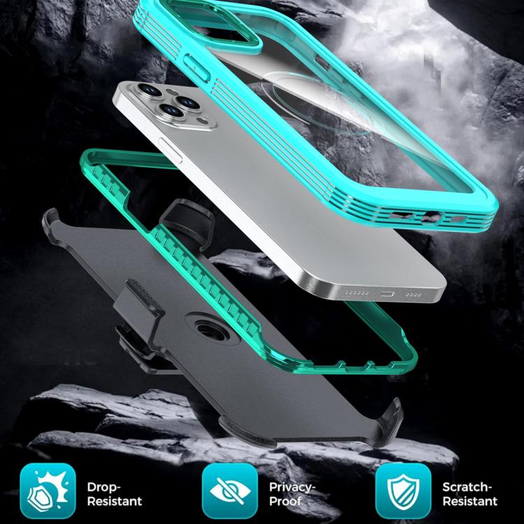 غطاء هاتف أكريليك كامل التغطية مغناطيسي مع مشبك خلفي، لهاتف iPhone 12 Pro Max