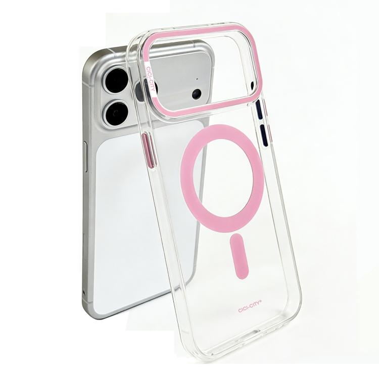 CICI-CITY Self-Healing Transparent IMD Magnetic Phone Case, For iPhone 17 Pro Max, For iPhone 17 Pro