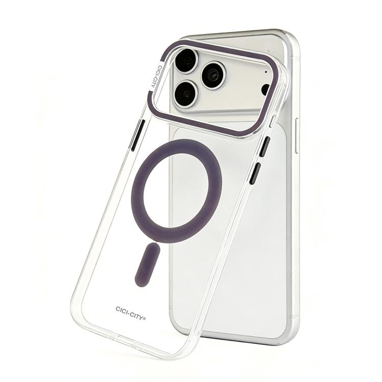 CICI-CITY Self-Healing Transparent IMD Magnetic Phone Case, For iPhone 17 Pro Max, For iPhone 17 Pro