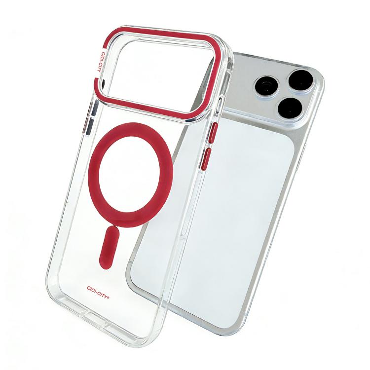 CICI-CITY Self-Healing Transparent IMD Magnetic Phone Case, For iPhone 17 Pro Max, For iPhone 17 Pro