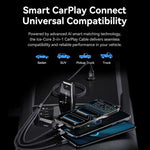 ROCK RCB0790 1.2m 3-in-1 USB to 8 Pin + Type-C + Micro USB Metal Braided Charging Cable, RCB0790
