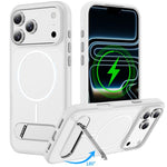 Two-colors Imitation Original Magnetic Phone Case with Holder, For iPhone 17 Pro Max, For iPhone 17 Pro