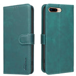 Solid Color Calfskin Texture RFID Vegan Leather Phone Case, For iPhone XS Max, For iPhone 6 Plus/7 Plus/8 Plus, For iPhone 6 / 7 / 8
