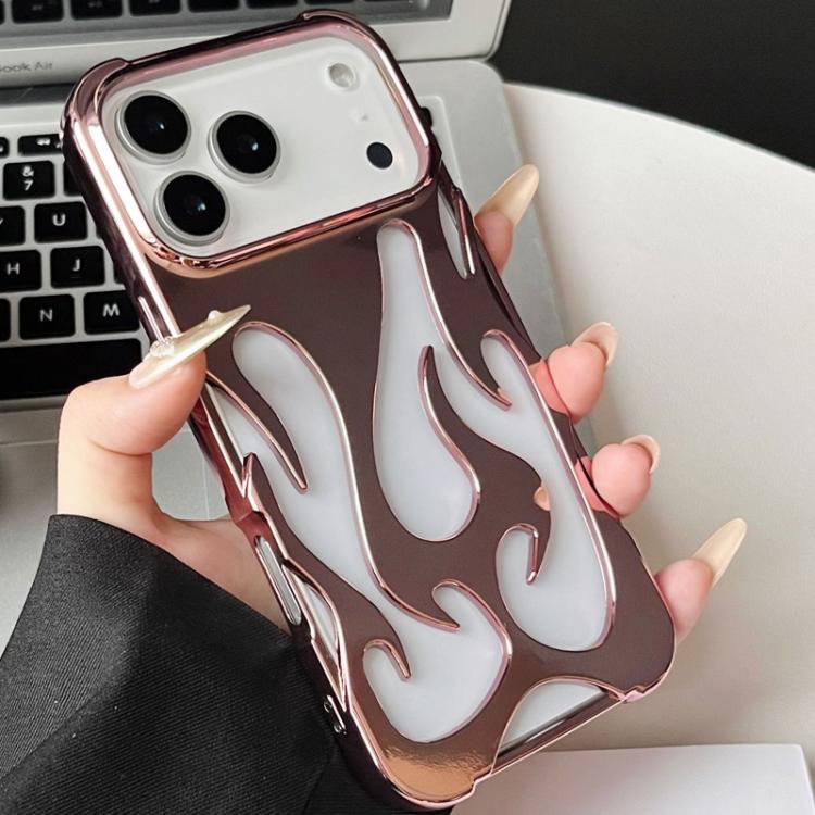 غطاء هاتف TPU مطلي بالكهرباء بتصميم مجوف على شكل لهب مع تبريد، لهواتف iPhone 17 Pro Max، iPhone 17 Pro، iPhone 17، iPhone Air، iPhone 16 Pro Max، iPhone 16 Pro، iPhone 16 Plus، iPhone 16، iPhone 15 Pro Max