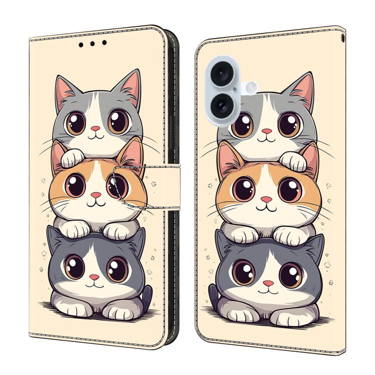 Crystal-Like Painted Vegan Leather Phone Case, For iPhone 17e / 16e, For iPhone 17 Pro Max, For iPhone 17 Pro, For iPhone 17