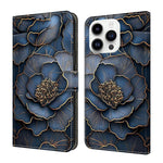 Crystal-Like Painted Vegan Leather Phone Case, For iPhone 15 Pro Max, For iPhone 15 Pro, For iPhone 14 / 13, For iPhone 14 Pro