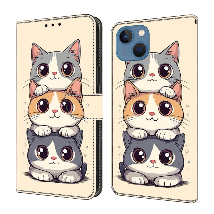 Crystal-Like Painted Vegan Leather Phone Case, For iPhone 15 Pro Max, For iPhone 15 Pro, For iPhone 14 / 13, For iPhone 14 Pro
