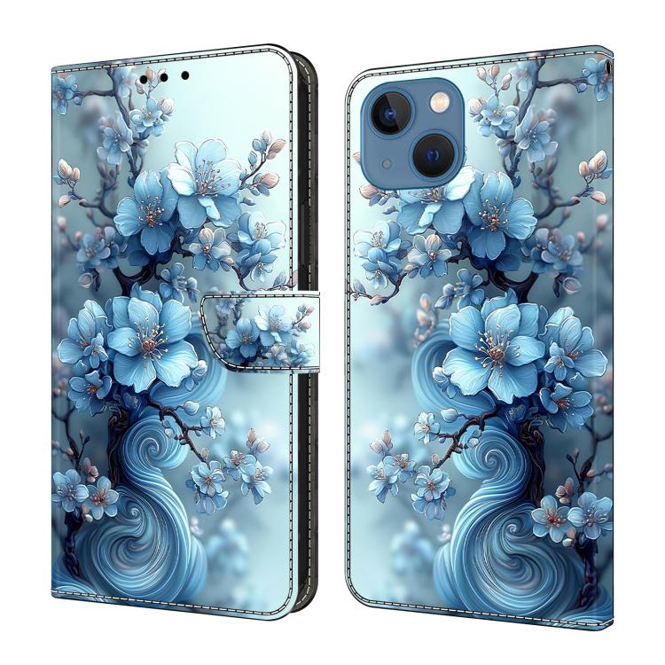 Crystal-Like Painted Vegan Leather Phone Case, For iPhone 15 Pro Max, For iPhone 15 Pro, For iPhone 14 / 13, For iPhone 14 Pro