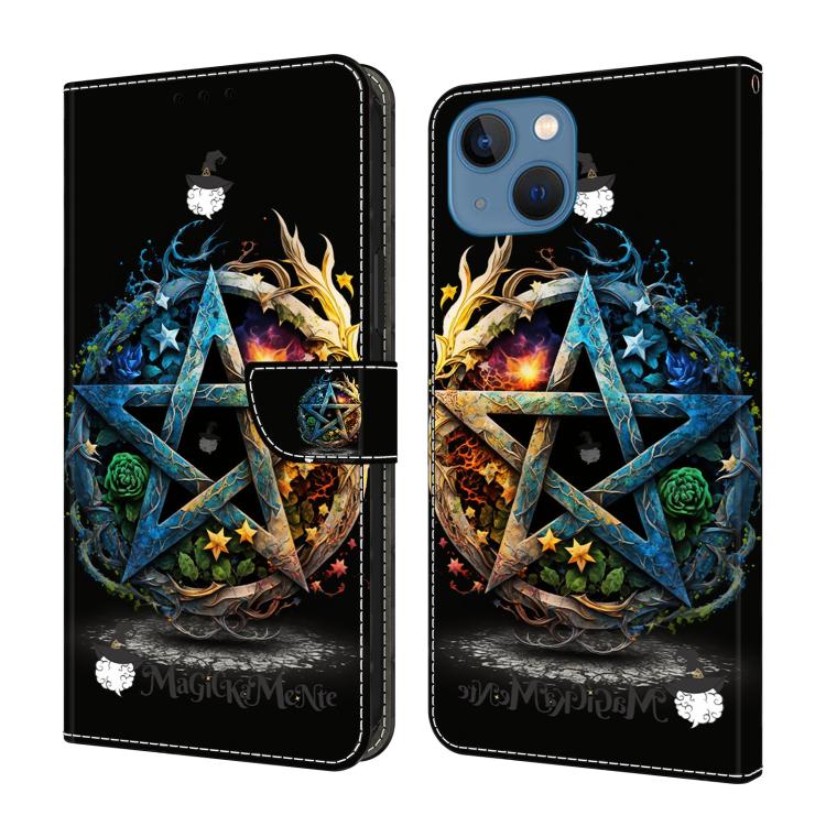 Crystal-Like Painted Vegan Leather Phone Case, For iPhone 15 Pro Max, For iPhone 15 Pro, For iPhone 14 / 13, For iPhone 14 Pro