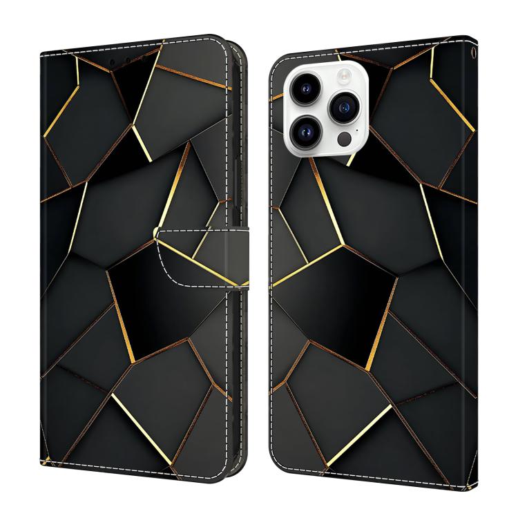 Crystal-Like Painted Vegan Leather Phone Case, For iPhone 15 Pro Max, For iPhone 15 Pro, For iPhone 14 / 13, For iPhone 14 Pro