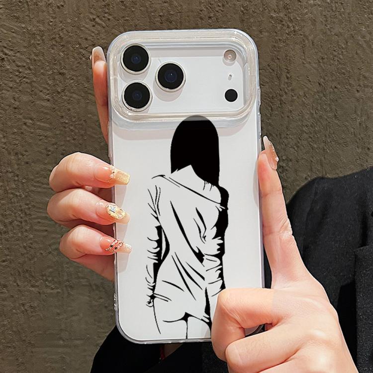 حافظة هاتف بإطار شفاف مع تصميم IMD كريمي، لهواتف iPhone 11 Pro Max، iPhone 11، iPhone 11 Pro، iPhone X / XS، iPhone XR، iPhone XS Max، iPhone 8 Plus / 7 Plus