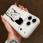 حافظة هاتف بإطار شفاف مع تصميم IMD كريمي، لهواتف iPhone 11 Pro Max، iPhone 11، iPhone 11 Pro، iPhone X / XS، iPhone XR، iPhone XS Max، iPhone 8 Plus / 7 Plus