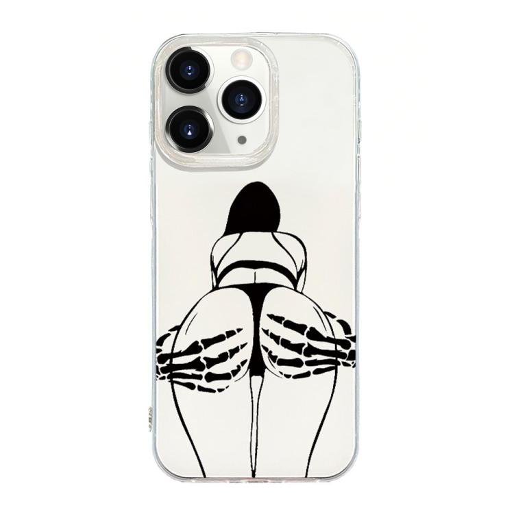 حافظة هاتف بإطار شفاف مع تصميم IMD كريمي، لهواتف iPhone 11 Pro Max، iPhone 11، iPhone 11 Pro، iPhone X / XS، iPhone XR، iPhone XS Max، iPhone 8 Plus / 7 Plus