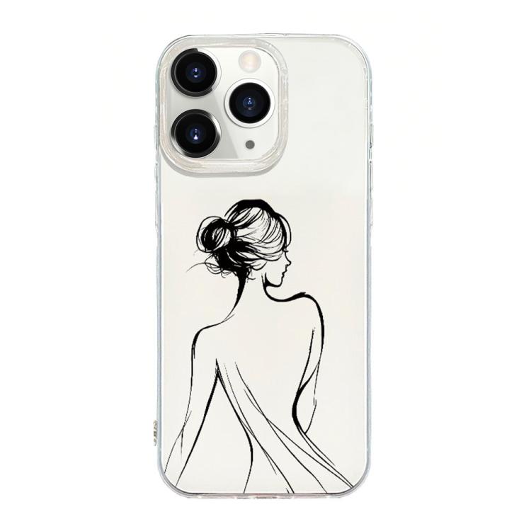 حافظة هاتف بإطار شفاف مع تصميم IMD كريمي، لهواتف iPhone 11 Pro Max، iPhone 11، iPhone 11 Pro، iPhone X / XS، iPhone XR، iPhone XS Max، iPhone 8 Plus / 7 Plus