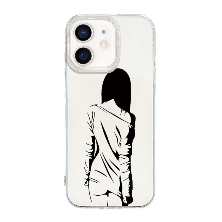 حافظة هاتف بإطار شفاف مع تصميم IMD كريمي، لهواتف iPhone 11 Pro Max، iPhone 11، iPhone 11 Pro، iPhone X / XS، iPhone XR، iPhone XS Max، iPhone 8 Plus / 7 Plus