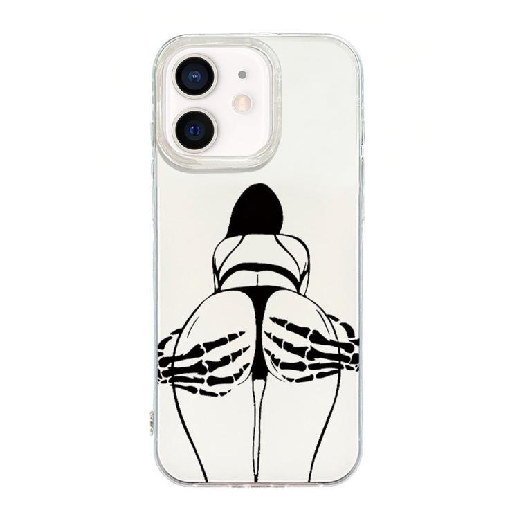 حافظة هاتف بإطار شفاف مع تصميم IMD كريمي، لهواتف iPhone 11 Pro Max، iPhone 11، iPhone 11 Pro، iPhone X / XS، iPhone XR، iPhone XS Max، iPhone 8 Plus / 7 Plus