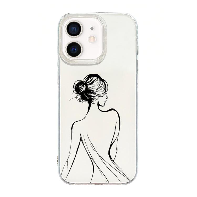حافظة هاتف بإطار شفاف مع تصميم IMD كريمي، لهواتف iPhone 11 Pro Max، iPhone 11، iPhone 11 Pro، iPhone X / XS، iPhone XR، iPhone XS Max، iPhone 8 Plus / 7 Plus