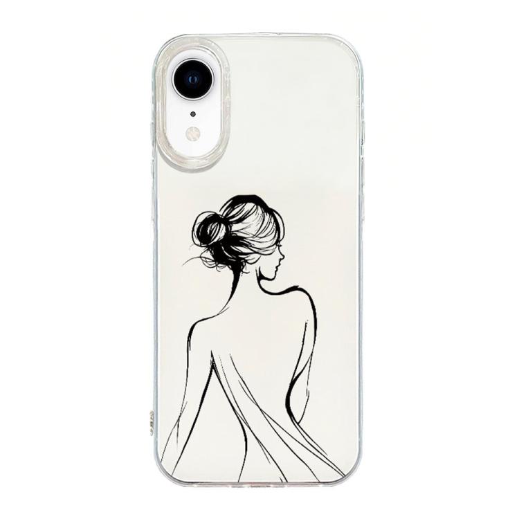 حافظة هاتف بإطار شفاف مع تصميم IMD كريمي، لهواتف iPhone 11 Pro Max، iPhone 11، iPhone 11 Pro، iPhone X / XS، iPhone XR، iPhone XS Max، iPhone 8 Plus / 7 Plus