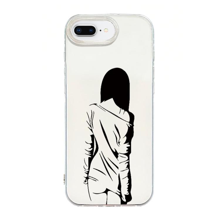 حافظة هاتف بإطار شفاف مع تصميم IMD كريمي، لهواتف iPhone 11 Pro Max، iPhone 11، iPhone 11 Pro، iPhone X / XS، iPhone XR، iPhone XS Max، iPhone 8 Plus / 7 Plus