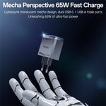 Yesido YC101 65W Mecha GaN Three-port Fast Charger, YC101