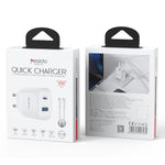 Yesido PD45W USB and Type-C Dual Interface Fast Charger Set, EU Plug, UK Plug, US Plug