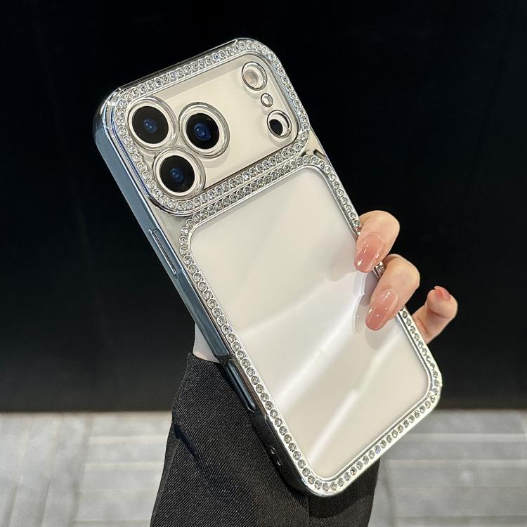 Electroplating PC Hybrid TPU Rhinestone Phone Case, For iPhone 17 Pro Max, For iPhone 17 Pro