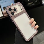 Electroplating PC Hybrid TPU Rhinestone Phone Case, For iPhone 17 Pro Max, For iPhone 17 Pro