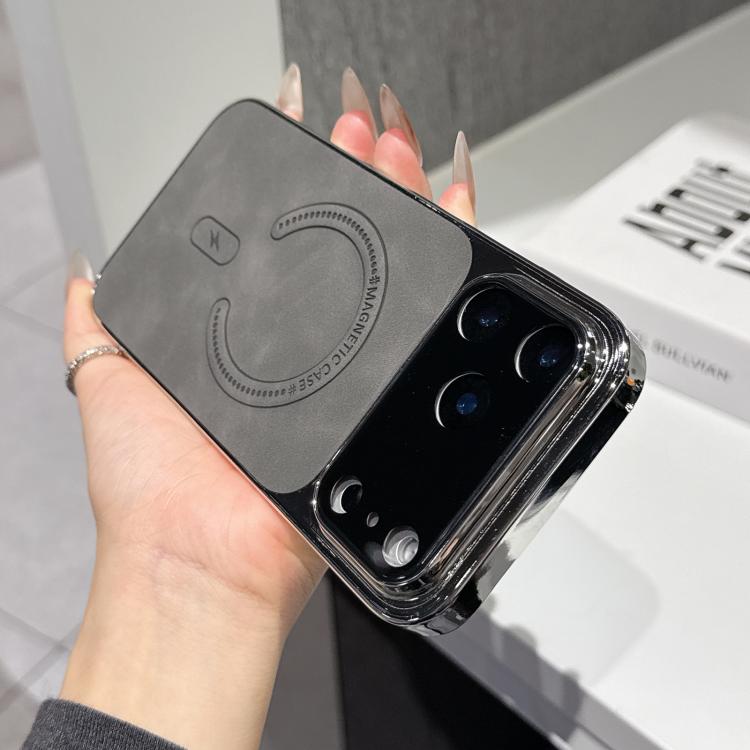 غطاء هاتف مغناطيسي من جلد الحمل ذو ثقوب دقيقة، لهواتف iPhone 17 Pro Max و iPhone 17 Pro