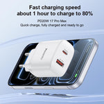 Yesido YC106 PD20W USB-C / Type-C and QC18W USB-A Dual Ports Charger Set with Type-C to Type-C Cable, YC106