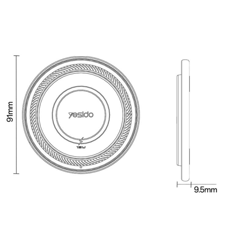 Yesido DS39 15W Desktop Pad Magnetic Wireless Charger, DS39