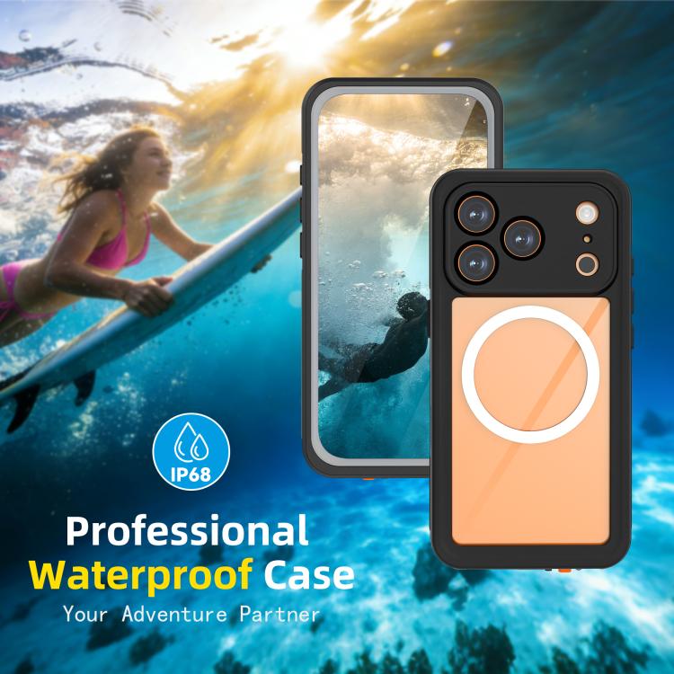 غطاء هاتف مغناطيسي مقاوم للماء IP68 من سلسلة RedPepper V، لجهاز iPhone 17 Pro، لجهاز iPhone 17