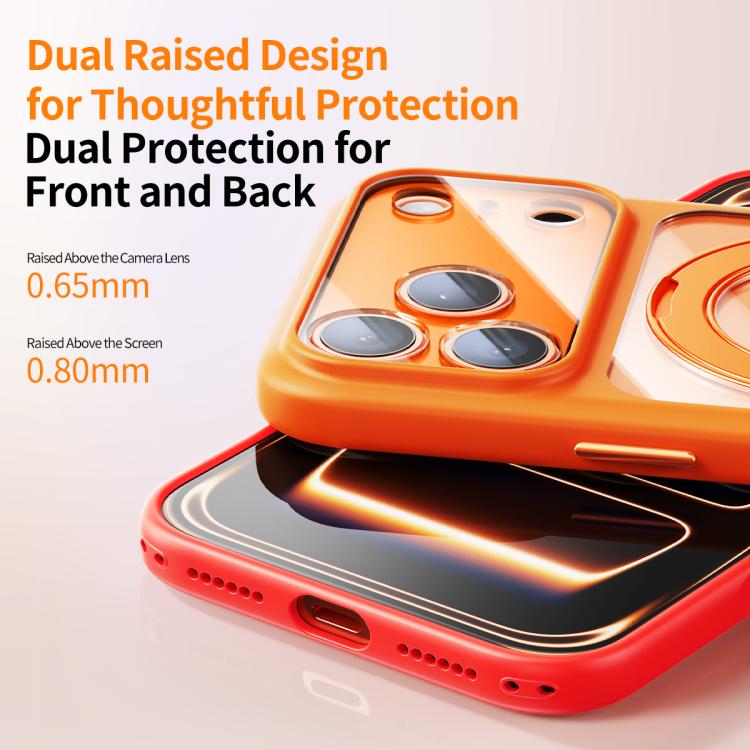 Precision Hole Skin-Feel Magnetic Holder Phone Case with AI Shutter Button, For iPhone 17 Pro Max, For iPhone 17 Pro