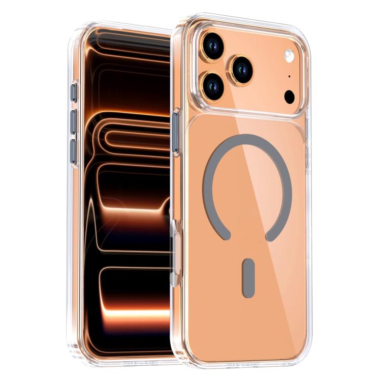 غطاء هاتف شفاف كريستالي مغناطيسي، لهواتف iPhone 17 Pro Max و iPhone 17 Pro